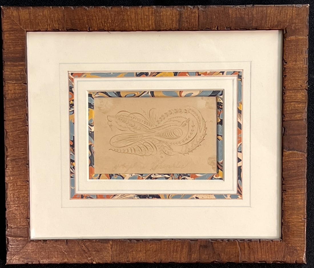 EARLY "FANCY BIRD" CALLIGRAPHY JOSEPHINE CHANDLER (1 of 7)
