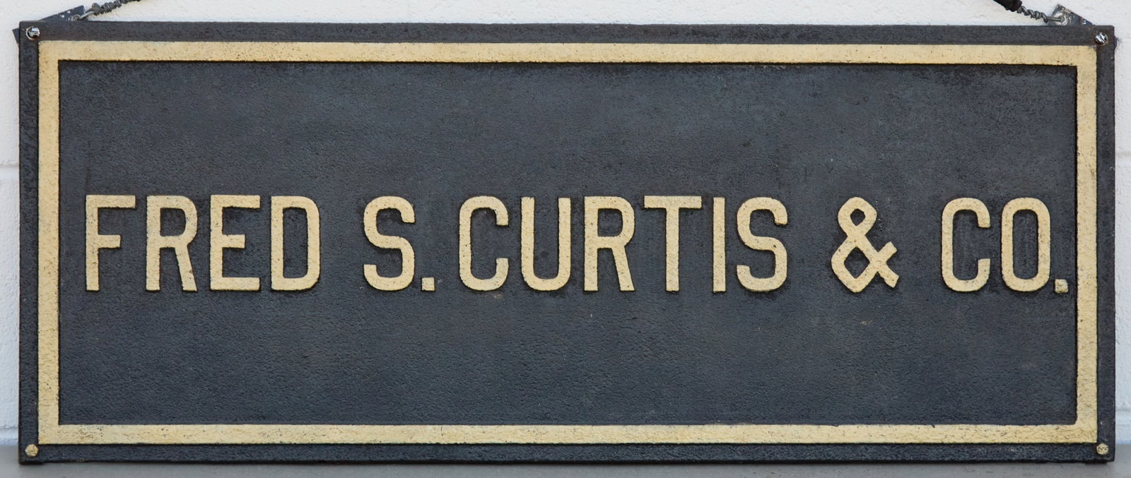 FRED S. CURTIS CAST IRON UNDERTAKER SIGN BATH, ME (1 of 7)