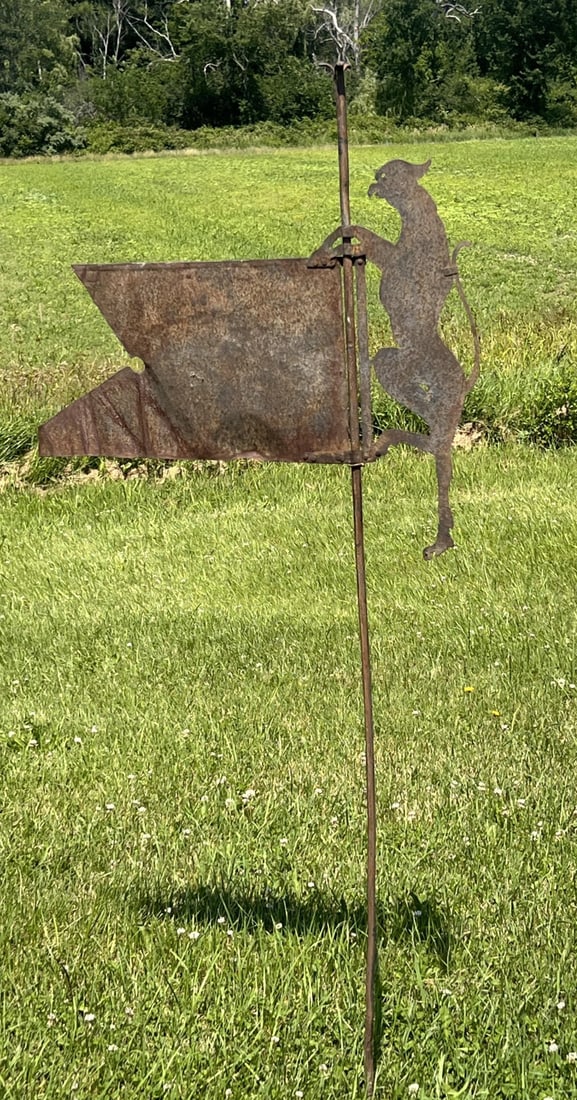 (19th c) WROUGHT IRON WEATHERVANE with GRIFFIN (1 of 11)
