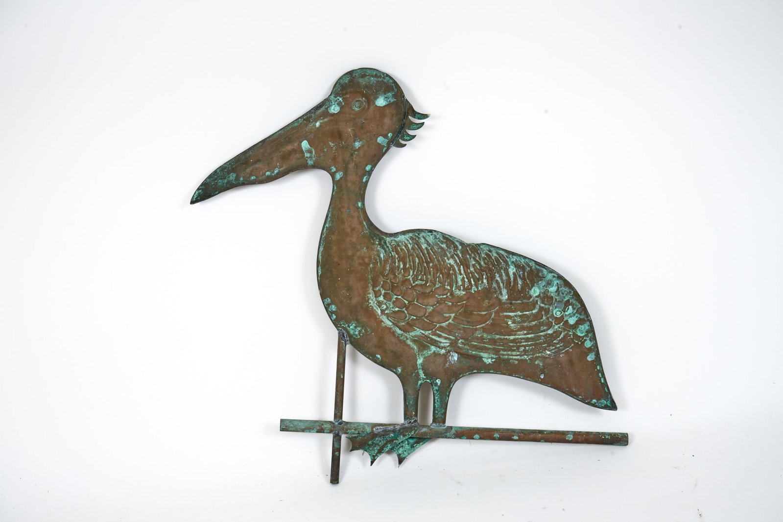 EARLY (20th c) COPPER PELICAN WEATHERVANE (1 of 7)