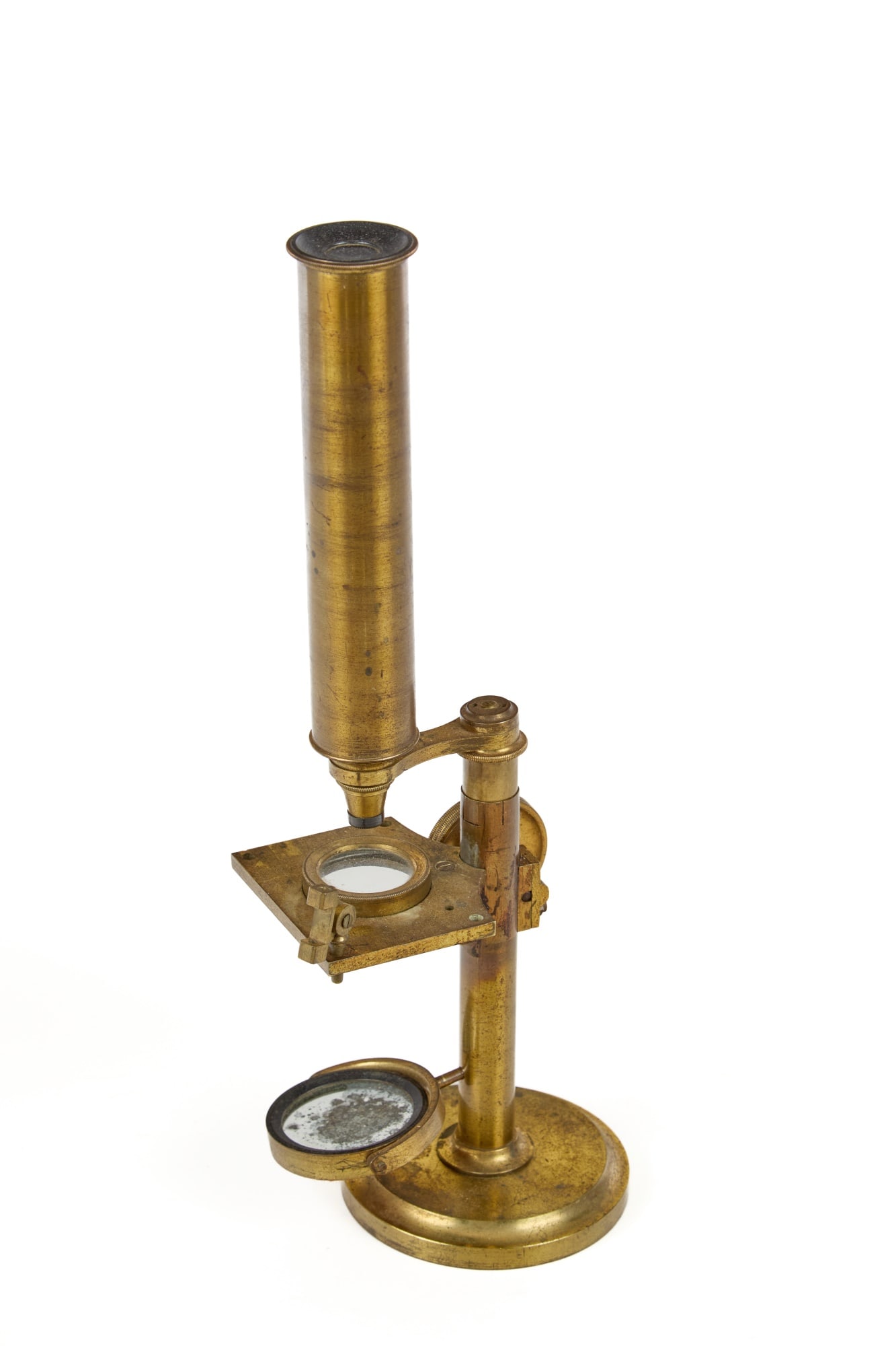 (19th c) R.B. BATE BRASS COMPOUND MICROSCOPE - 3