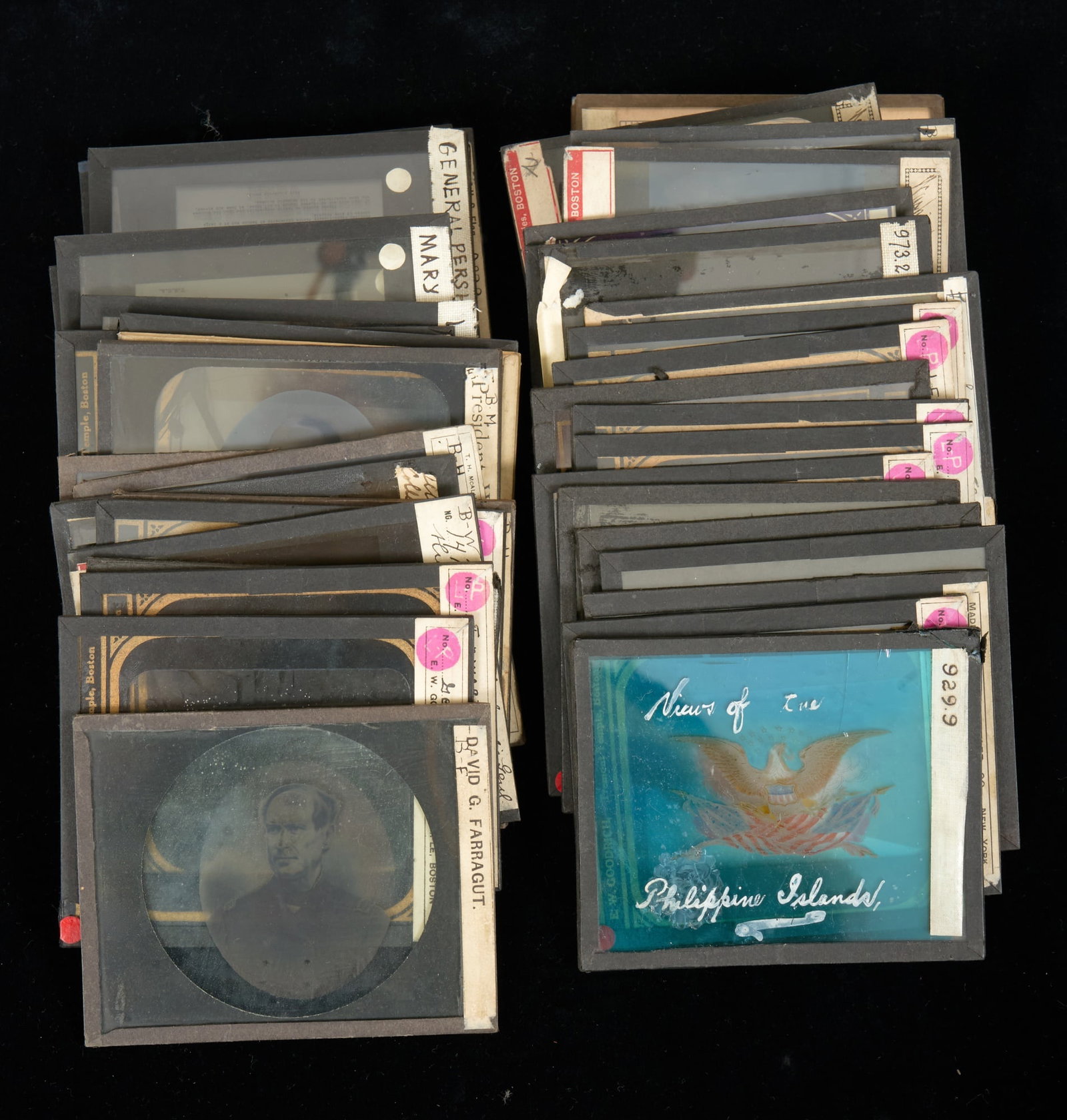 GROUPING of PATRIOTIC MAGIC LANTERN SLIDES (1 of 8)