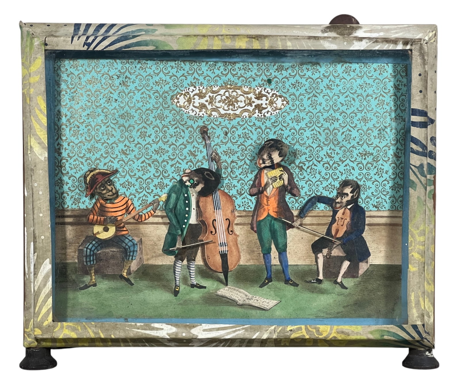 EARLY (20th c) CLOCKWORK MONKEY QUARTET TOY (1 of 6)