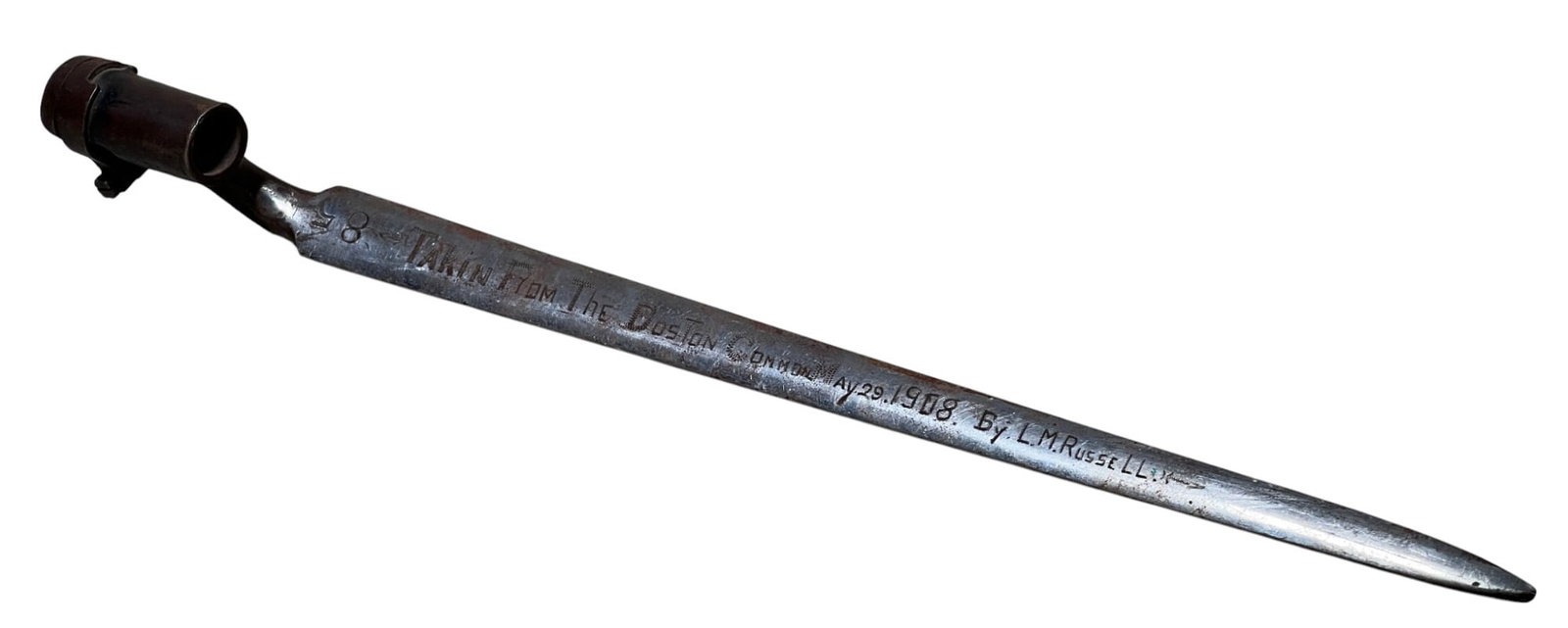 (18th/19th c) BAYONET TAKEN from BOSTON COMMON (1 of 8)