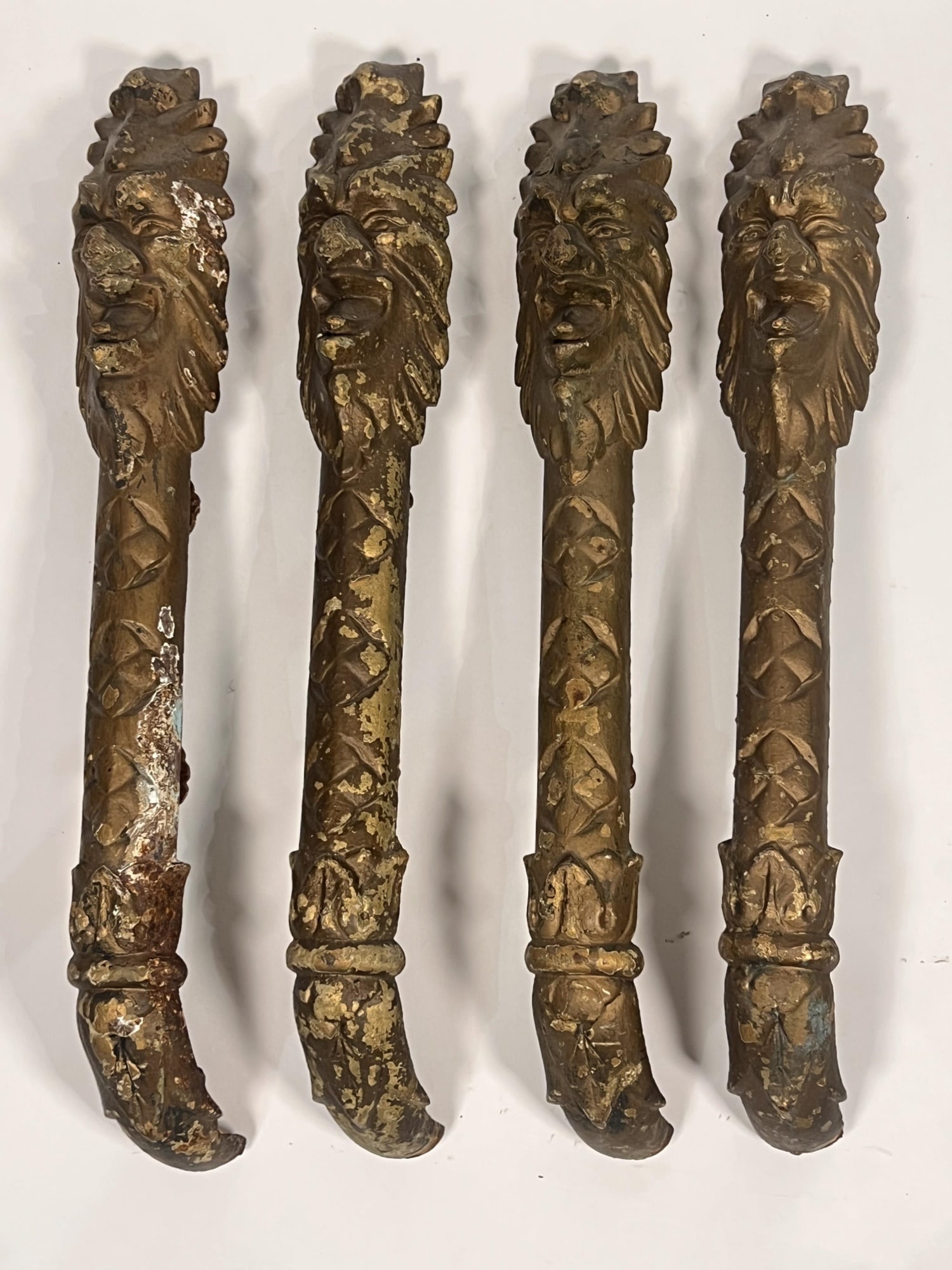 (4) FIGURAL CAST IRON RAIL COVERS - BOSTON THEATRE (1 of 11)