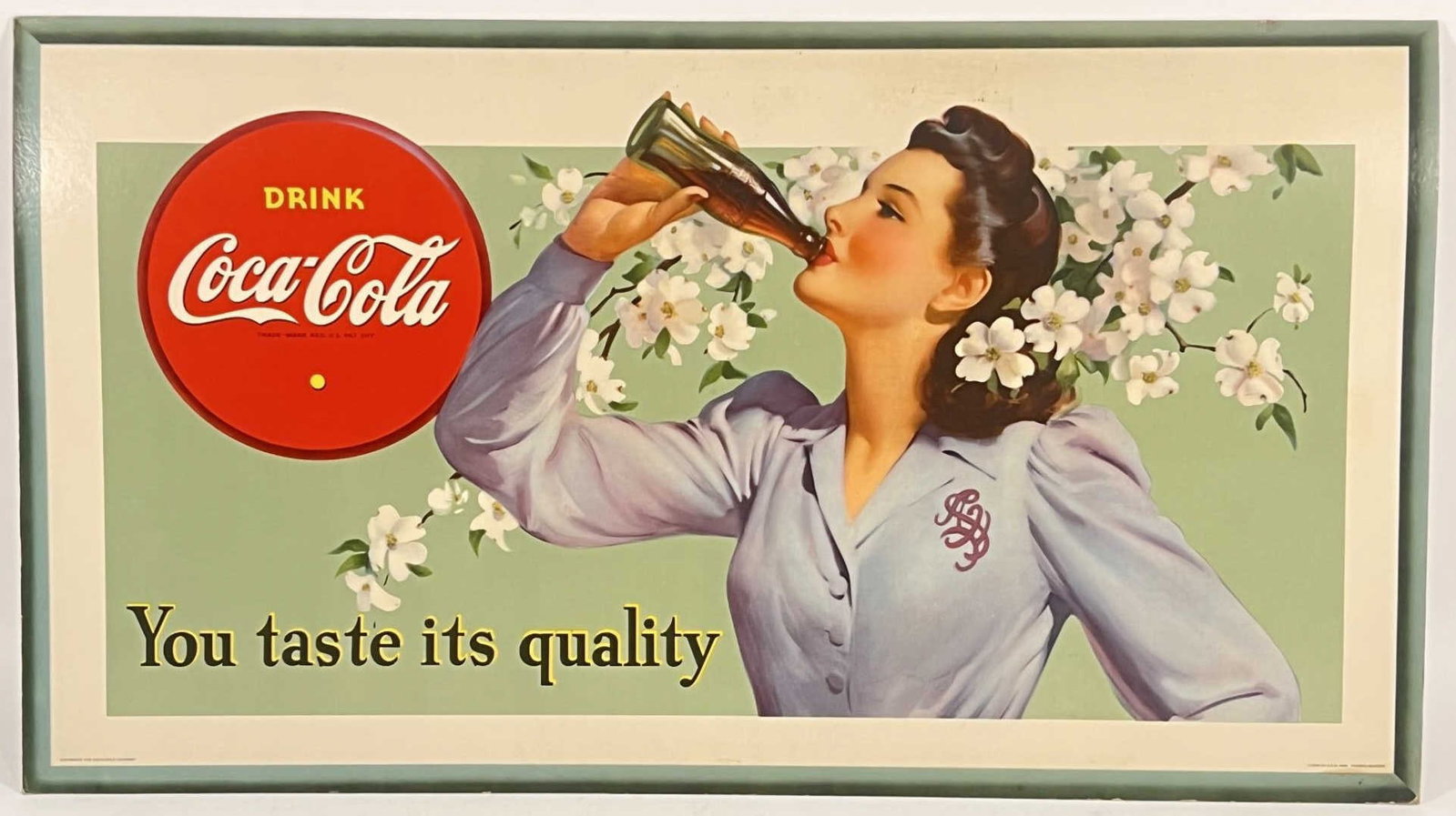1942 NEW-OLD-STOCK COCA-COLA PAPERBOARD LITHO AD (1 of 8)