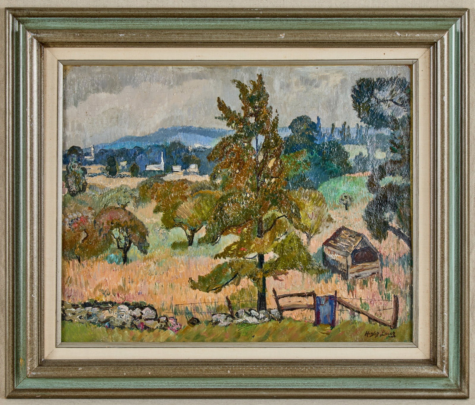 RICHARD HAYLEY LEVER (1876-1958): "Summer Woodstock, New York" oil on canvas 16 x 20 inches. signed, dated 1923 and titled verso. framed