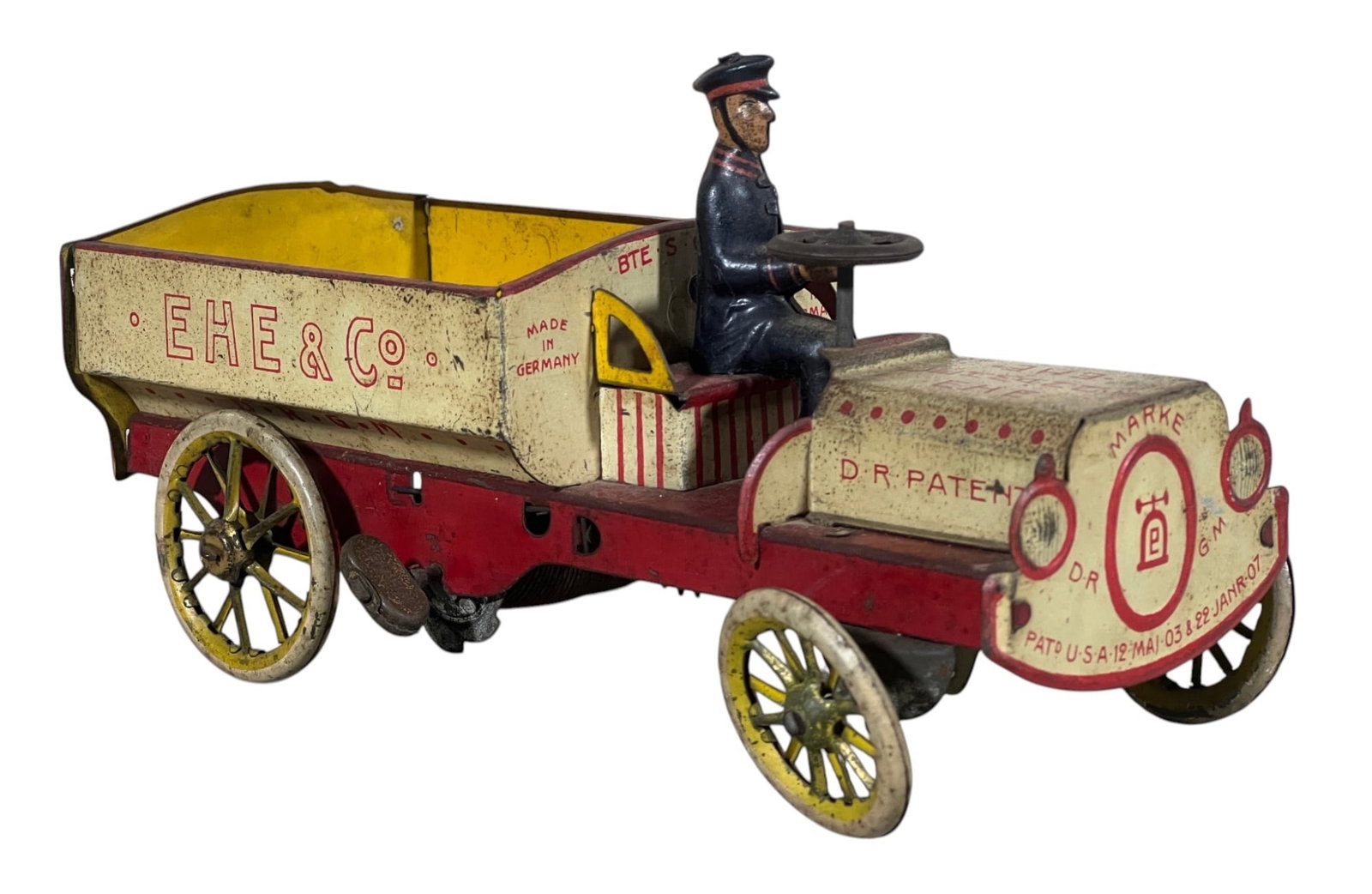 LEHMAN TIN LITHO EHE & CO. TRUCK & DRIVER TOY (1 of 4)
