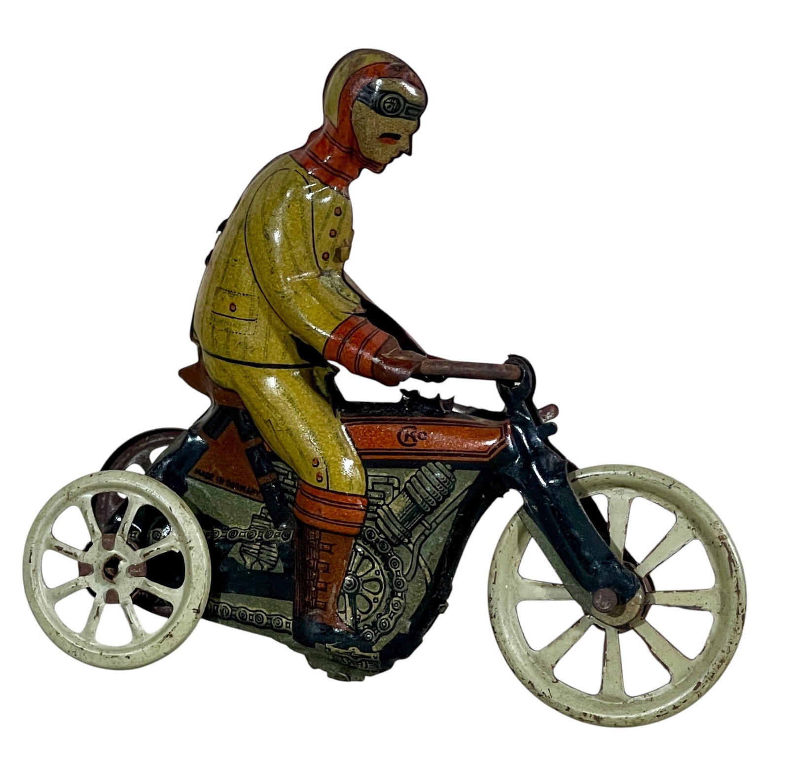 CKO KELLERMAN PENNY TOY MOTORCYCLE & DRIVER (1 of 3)