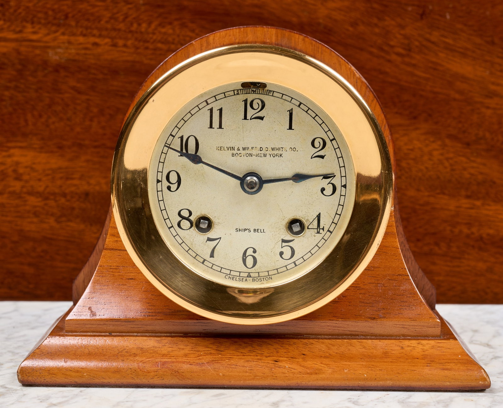 KELVIN & WINFRED O WHITE CHELSEA SHIPS BELL CLOCK (1 of 8)