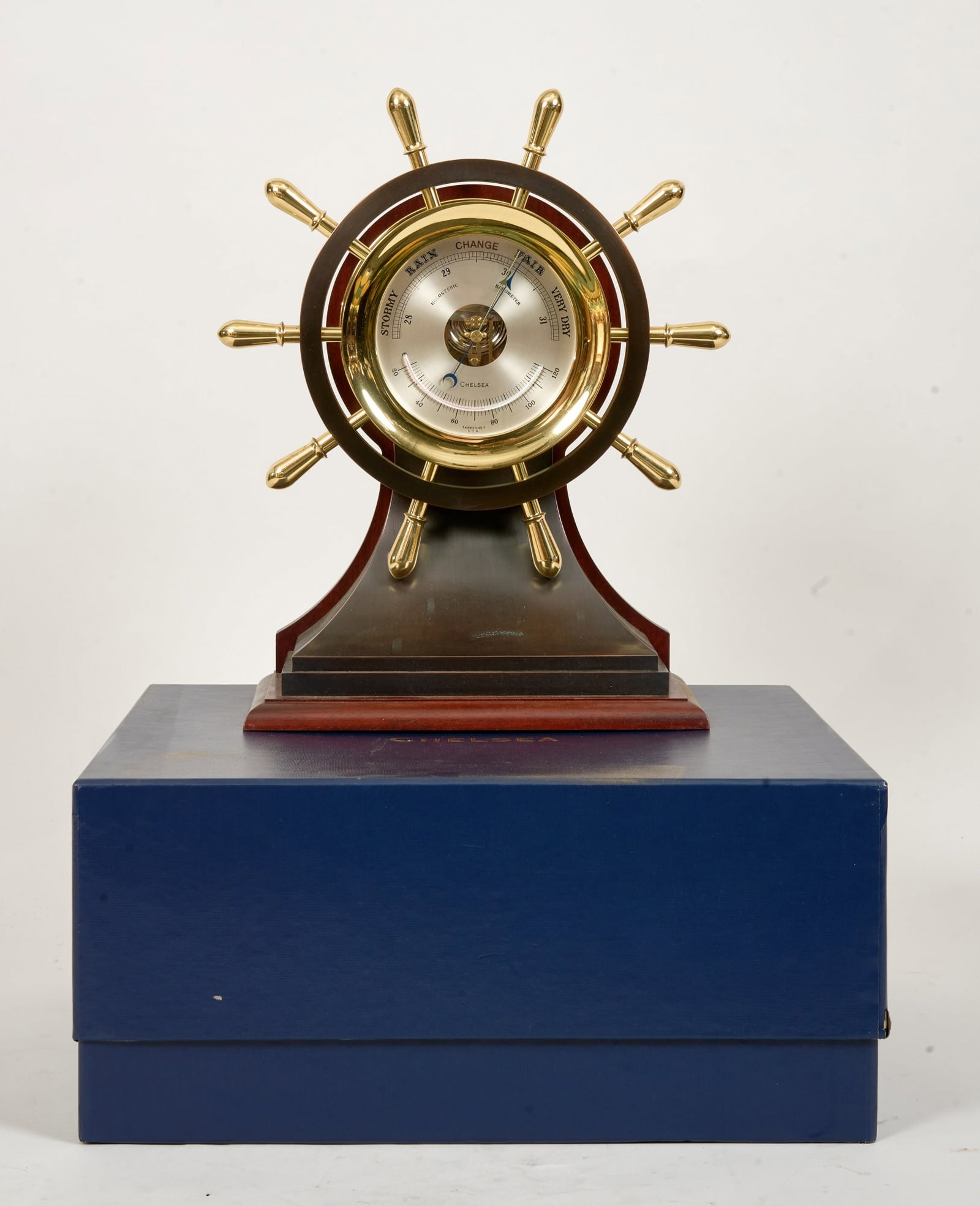 CHELSEA CLOCK CO. BRASS MANTEL CLOCK (1 of 5)