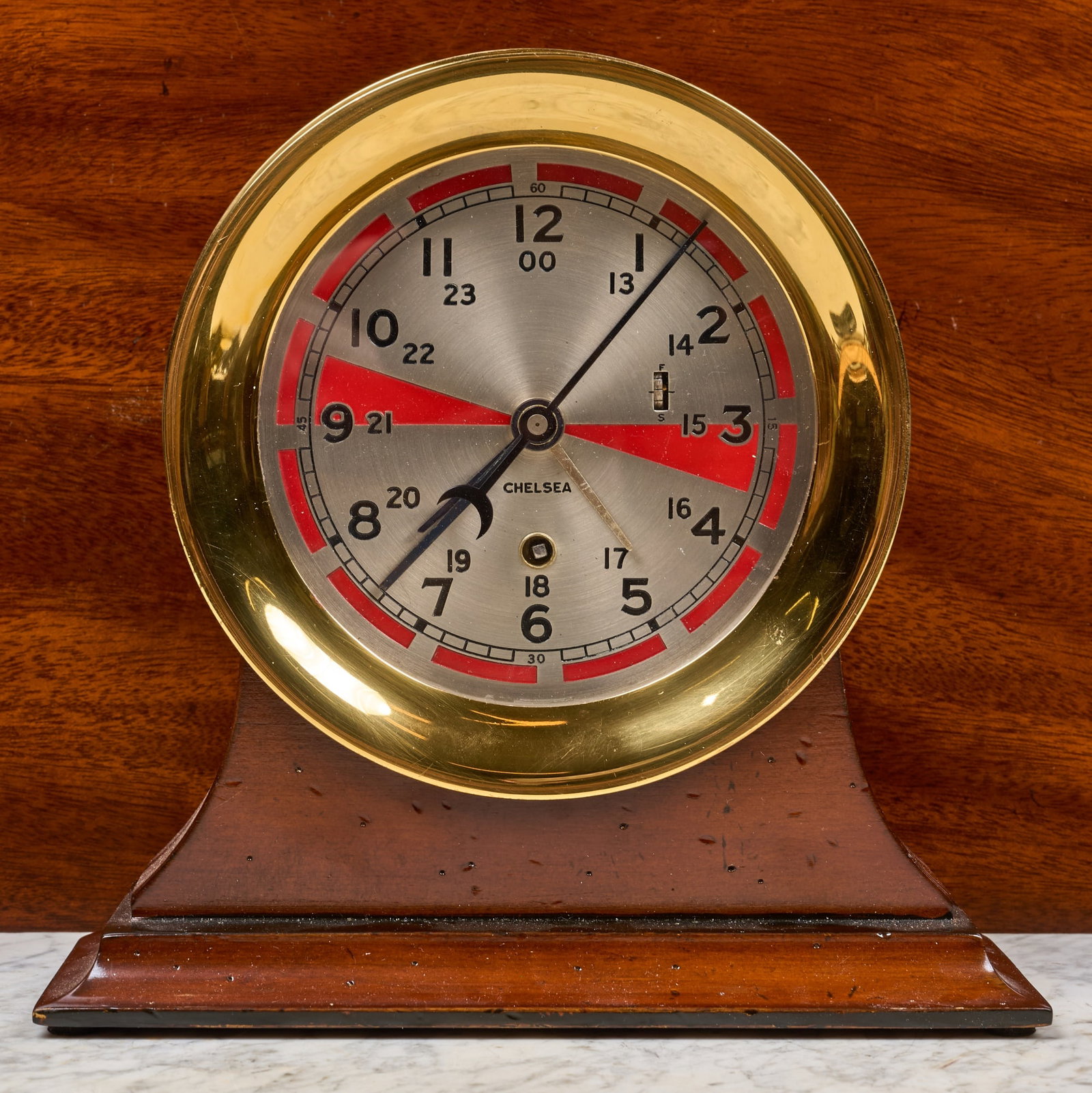 CHELSEA BRASS RADIO ROOM SHIPS CLOCK (1 of 14)