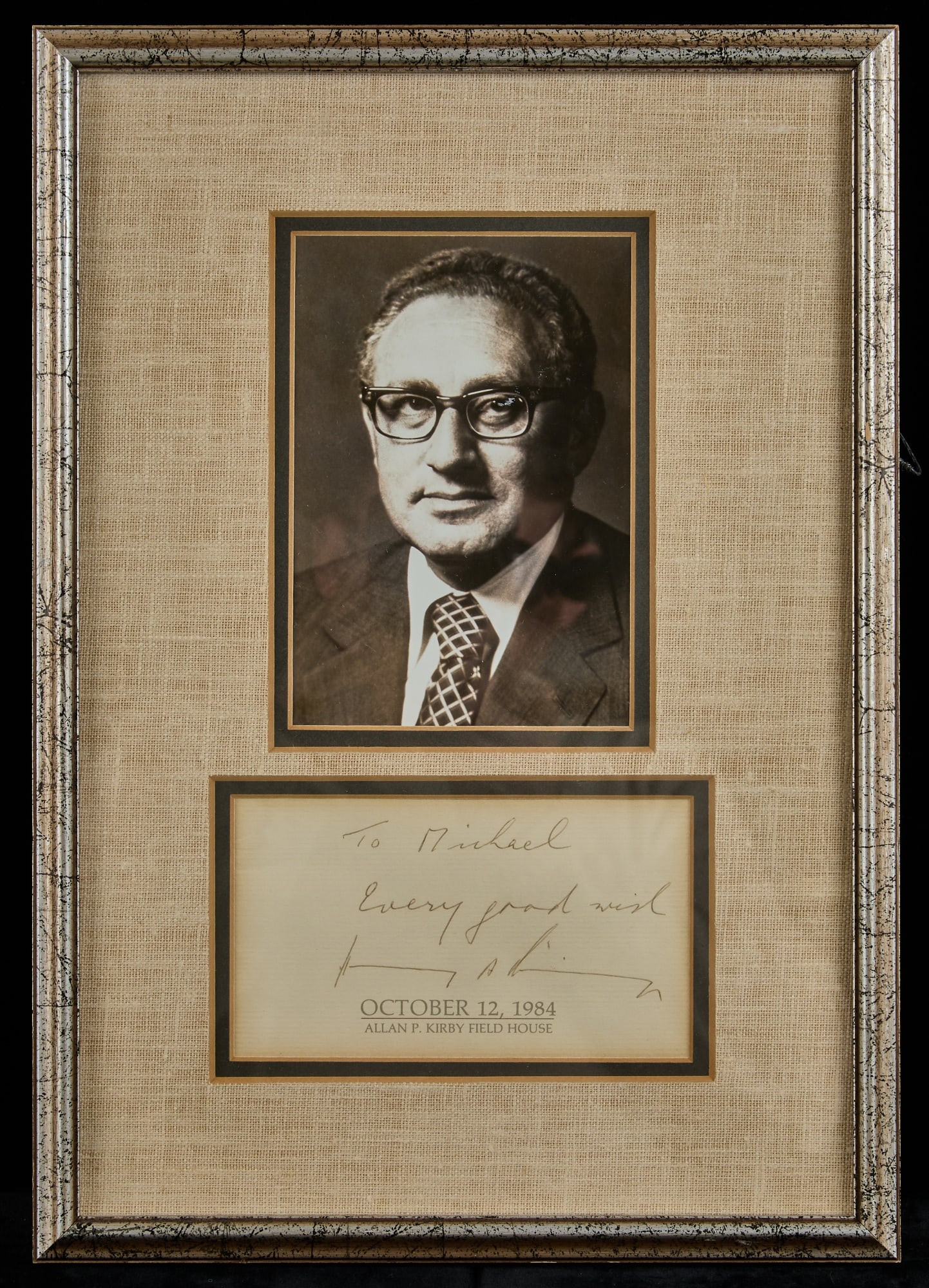 SIGNED & PERSONALIZED LETTER from HENRY KISSINGER (1 of 3)