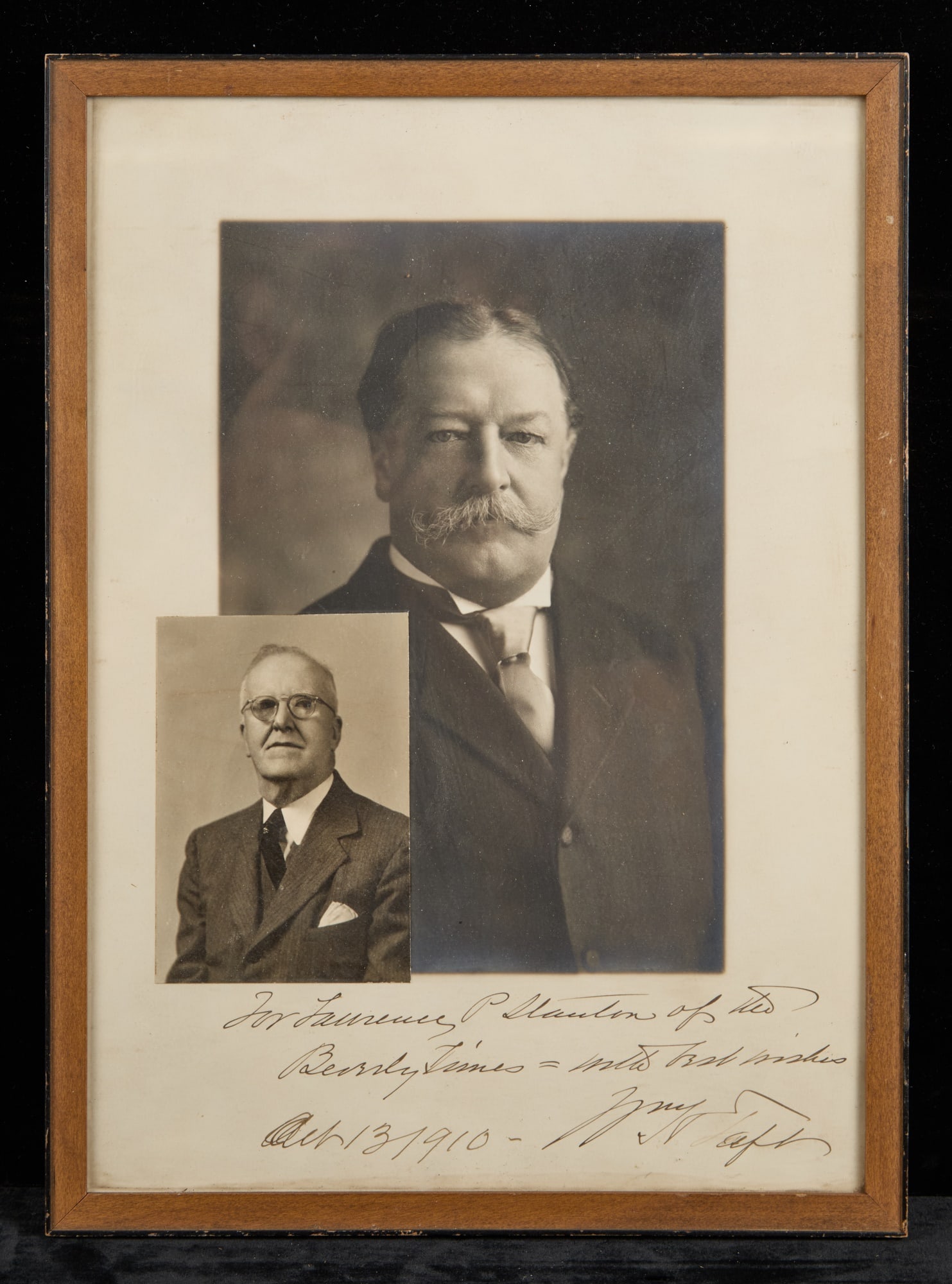 FRAMED PHOTO of PRES. TAFT INSCRIBED to L. STANTON (1 of 5)