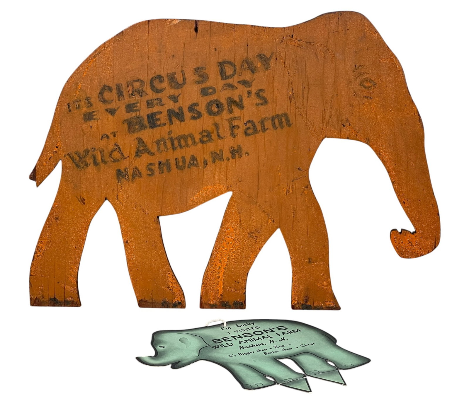 (2) BENSONS WILD ANIMAL FARM SIGNS/EPHEMERA (1 of 6)