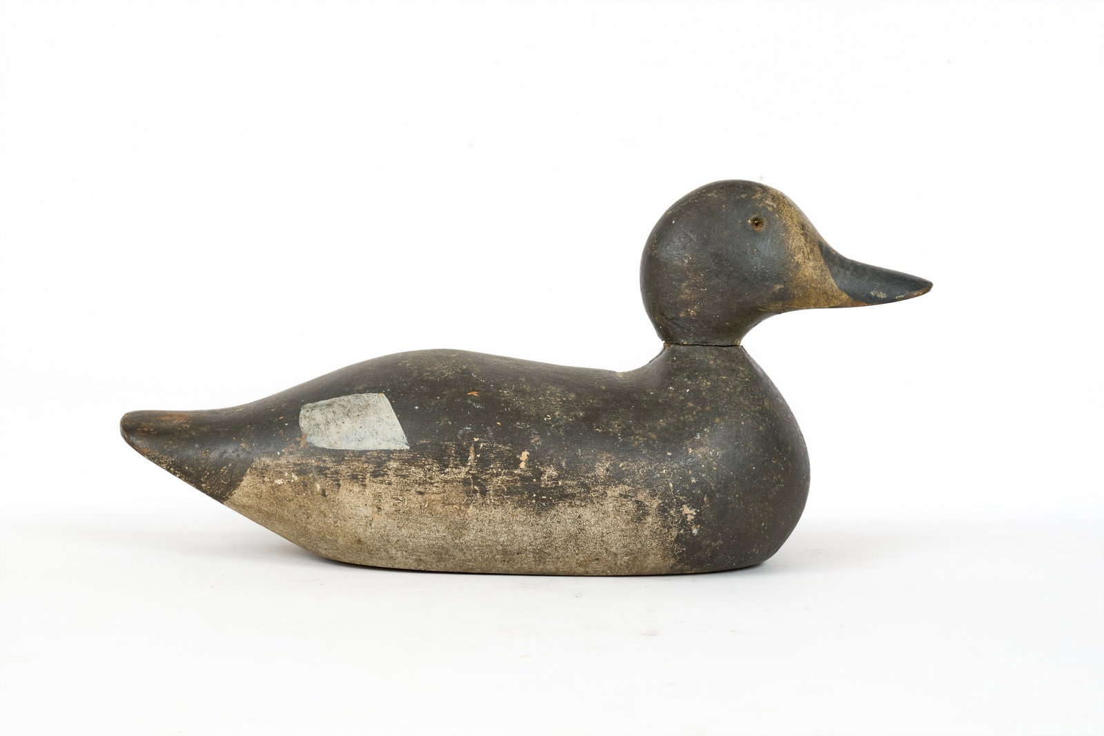 EARLY (20th c) CARVED & PAINTED GOLDENEYE HEN (1 of 7)
