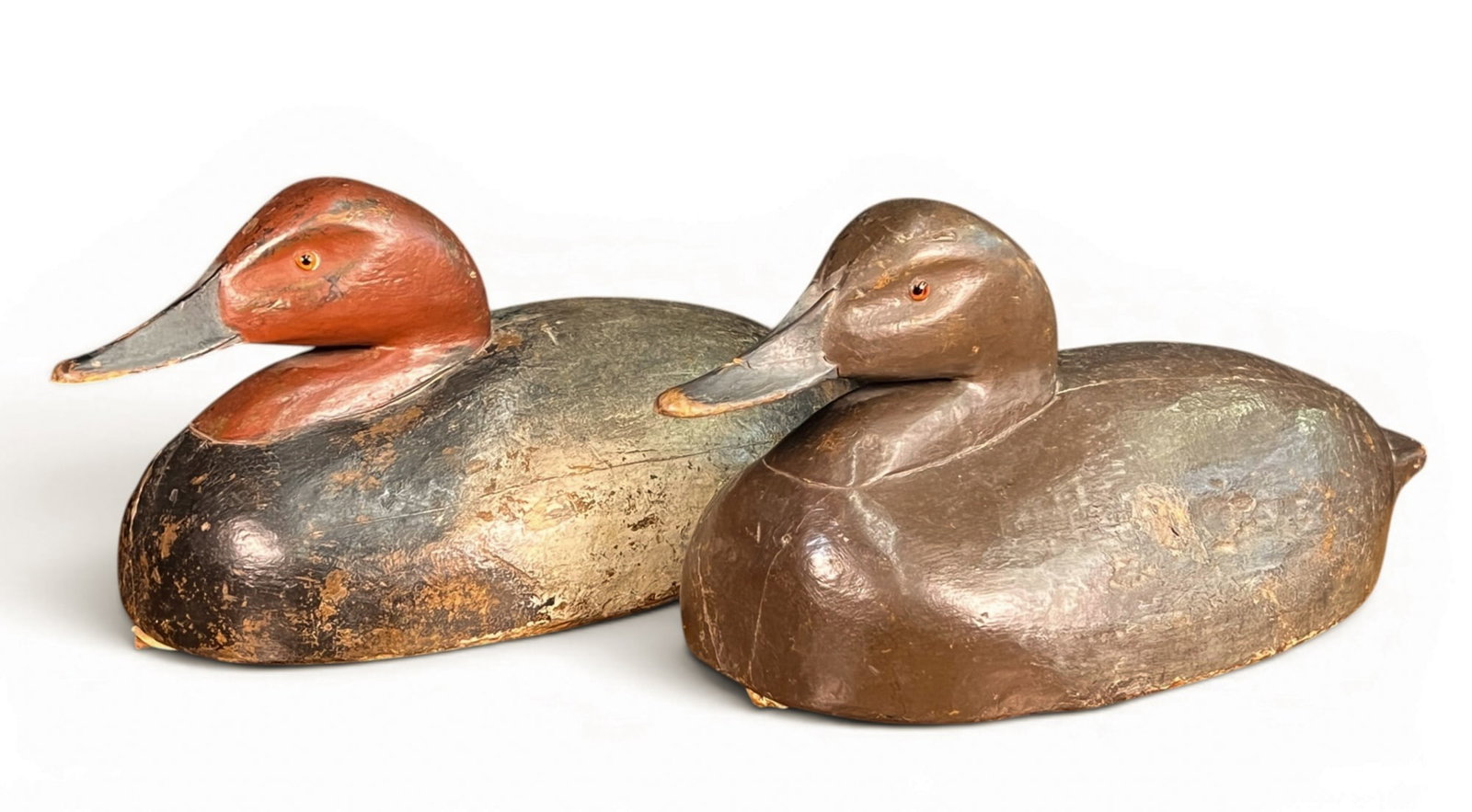 PAIR OF ANDRE BROUSSARD CARVED & PAINTED DECOYS (1 of 11)