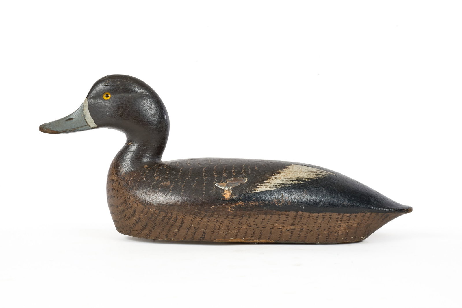 BLUEBILL HEN DECOY attributed to CHAUNCEY WHEELER (1 of 9)