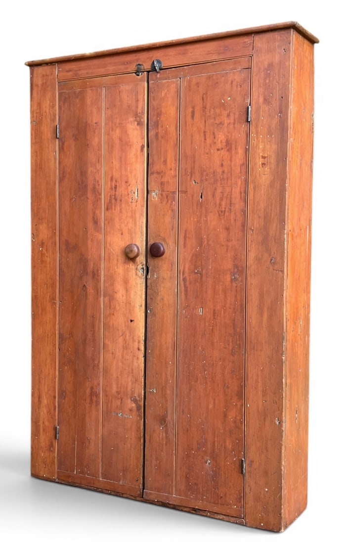 (19th c) COUNTRY PINE JELLY CABINET (1 of 9)