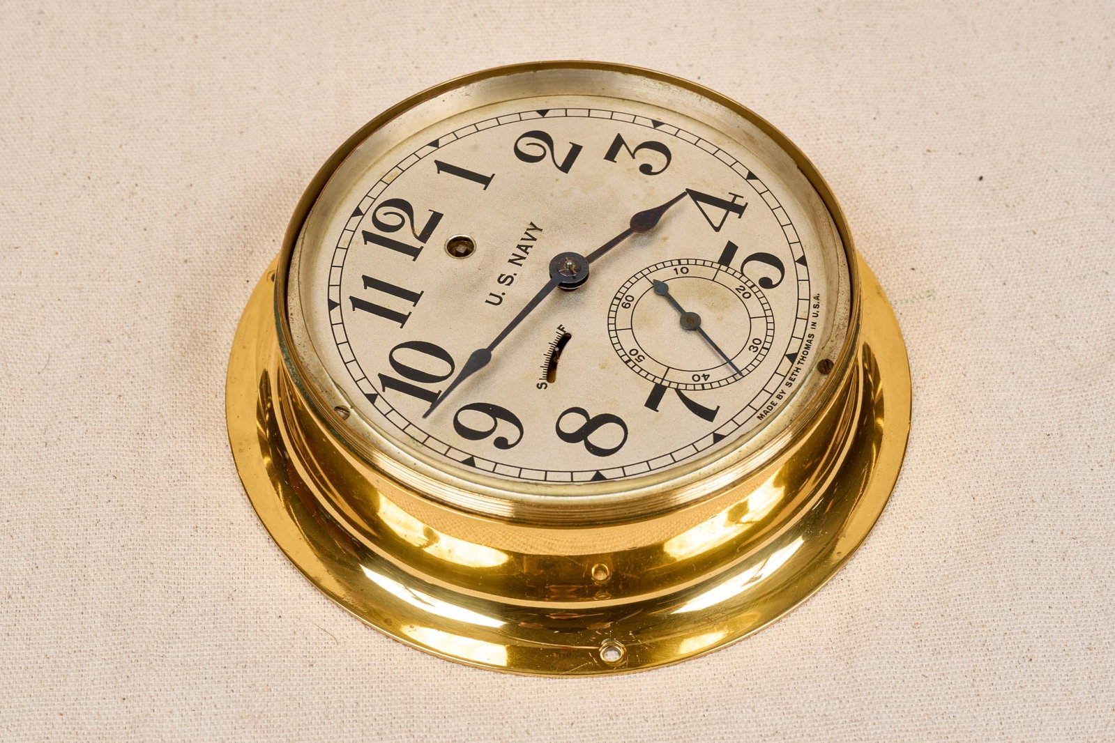 SETH THOMAS US NAVY BRASS CLOCK - 11