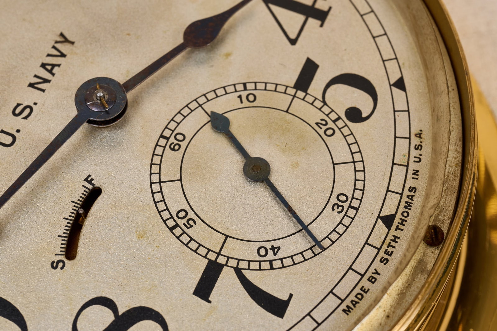 SETH THOMAS US NAVY BRASS CLOCK - 13