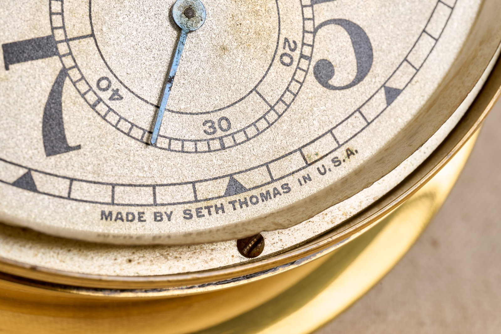 SETH THOMAS US NAVY BRASS CLOCK - 16