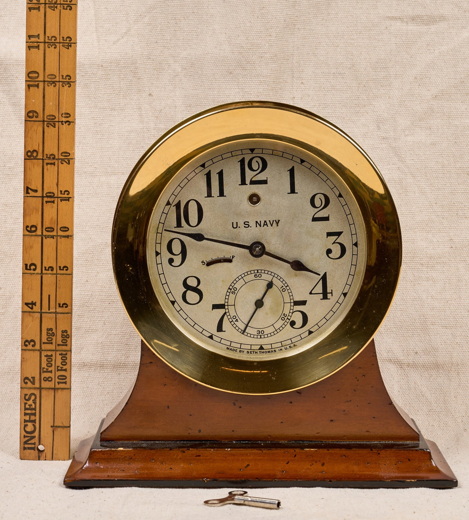 SETH THOMAS US NAVY BRASS CLOCK - 2