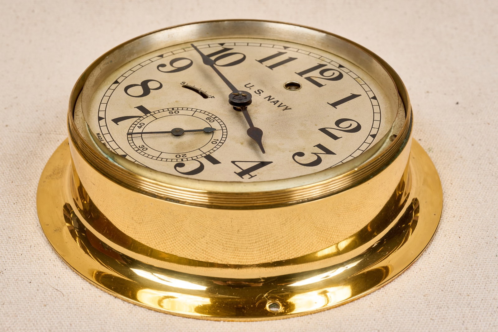 SETH THOMAS US NAVY BRASS CLOCK - 5