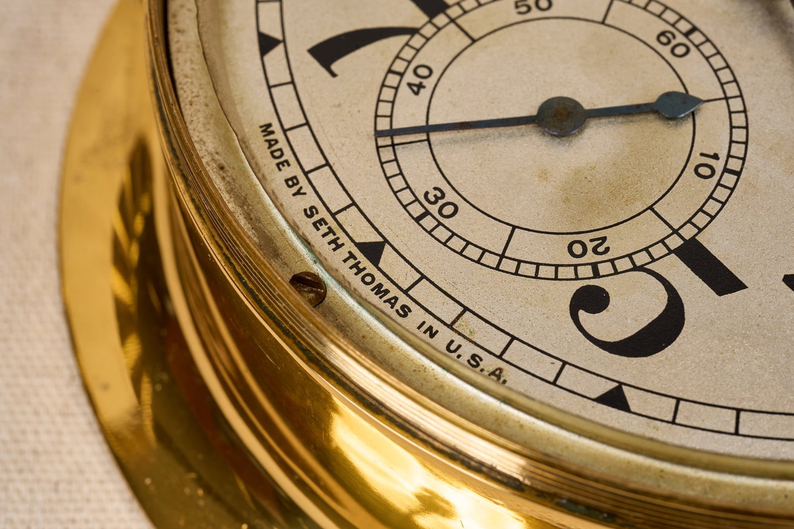SETH THOMAS US NAVY BRASS CLOCK - 9