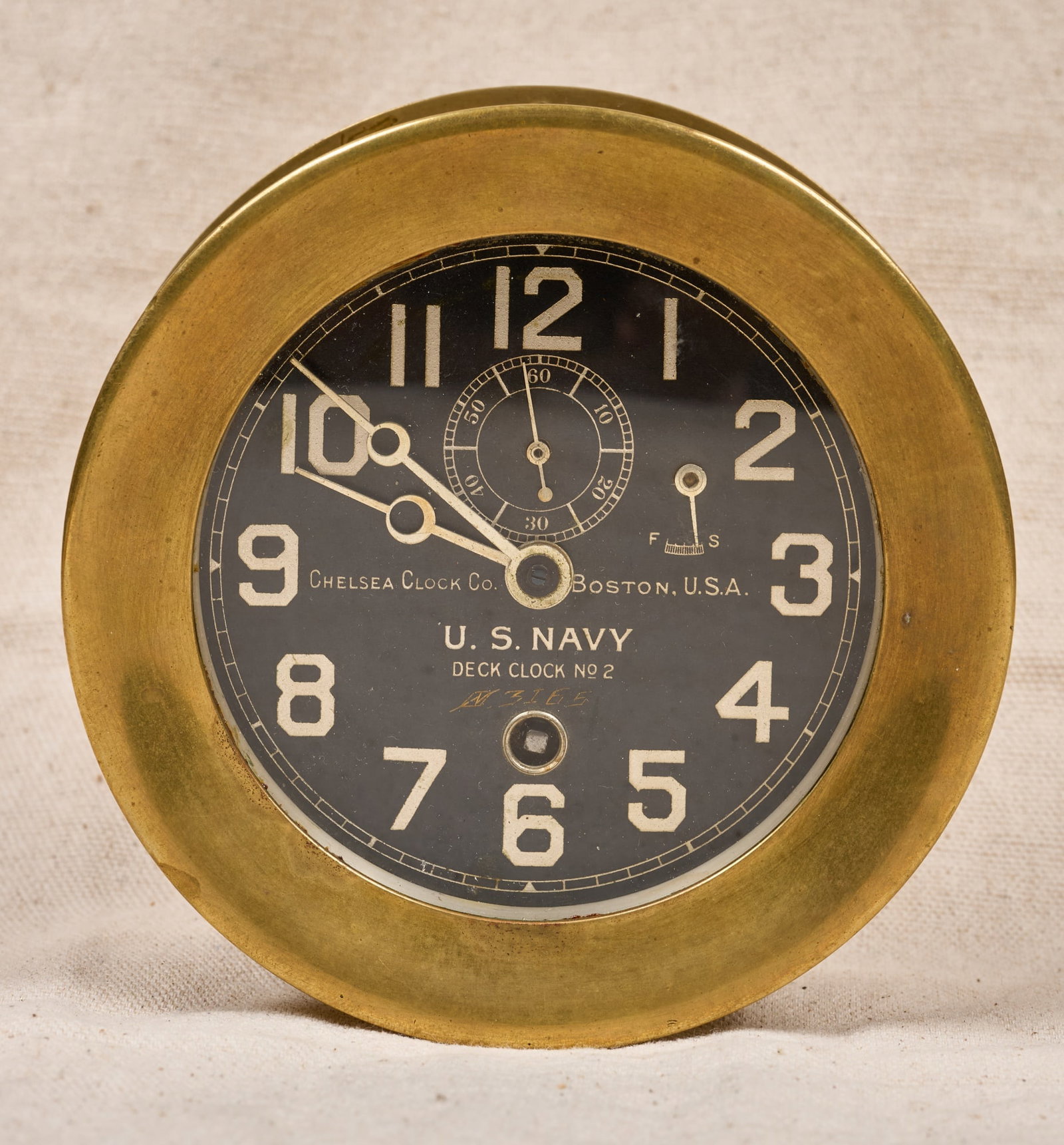 WWI CHELSEA CLOCK CO. US NAVY DECK CLOCK NO. 2 (1 of 15)
