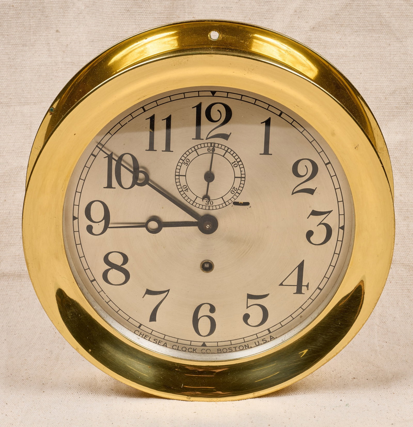 10 INCH CHELSEA CLOCK CO. BRASS CLOCK (1 of 13)