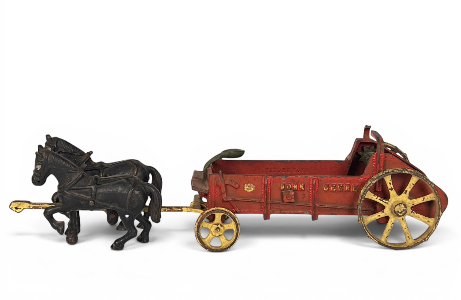 CIRCA 1930 VINDEX CAST IRON JOHN DEER MANURE SPREADER (1 of 12)