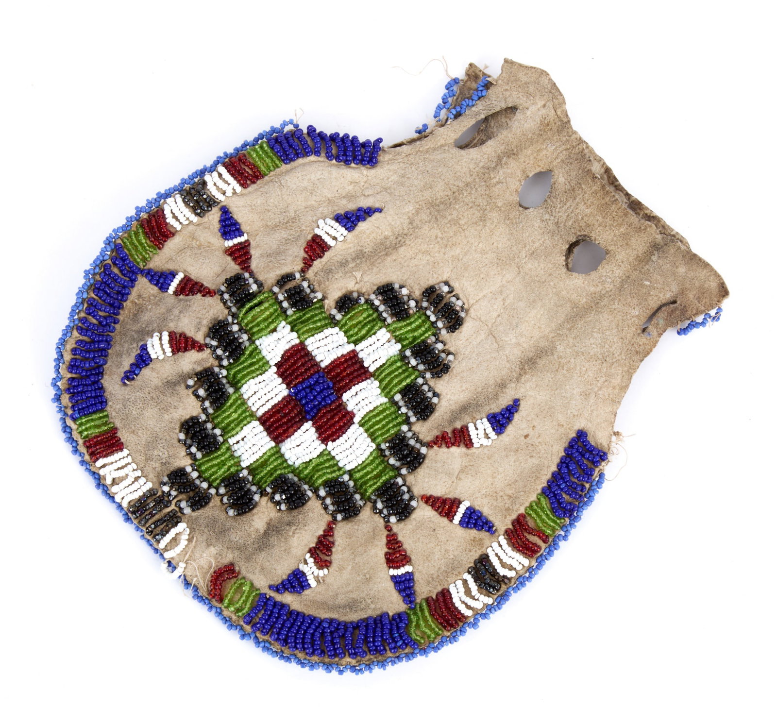 NATIVE AMERICAN BEADWORK POUCH - 2