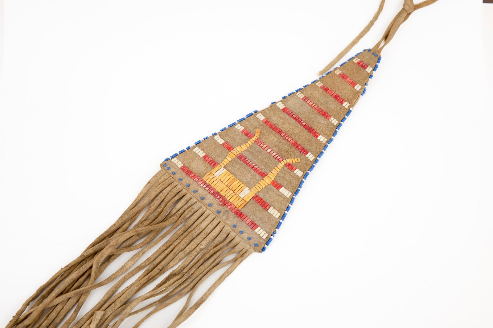 NATIVE AMERICAN QUILL & BEADWORK TOMAHAWK DROP (1 of 10)