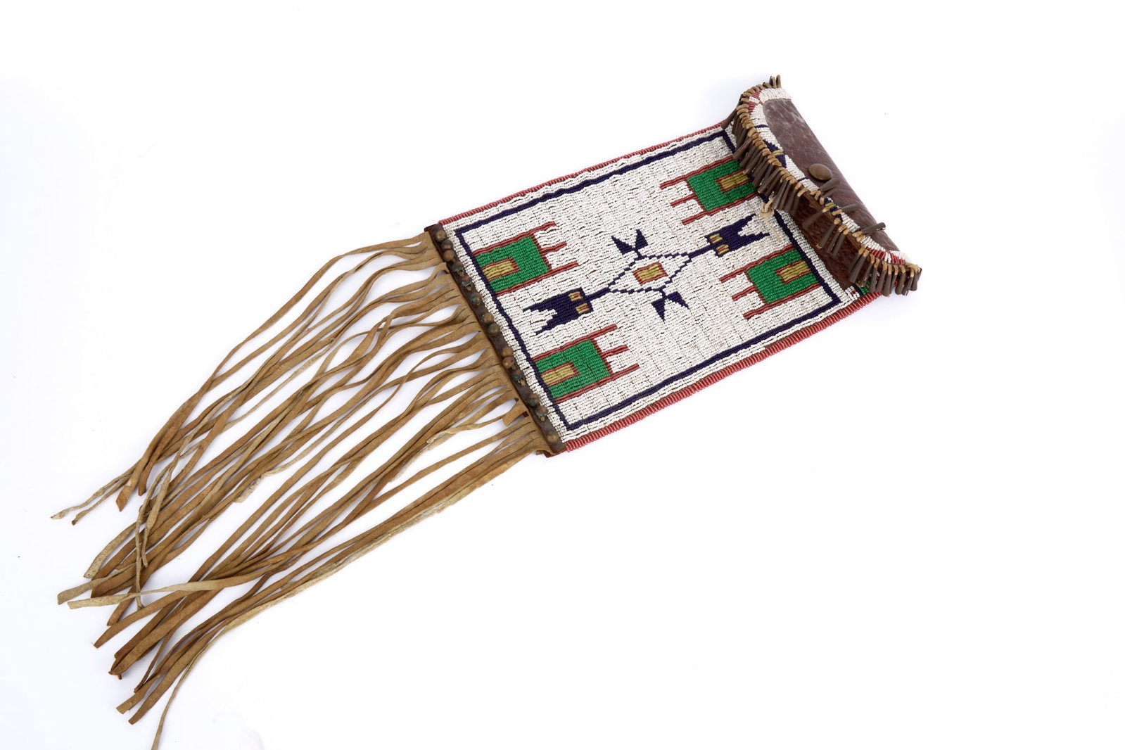 NATIVE AMERICAN BEADWORK MIRROR BAG (1 of 12)