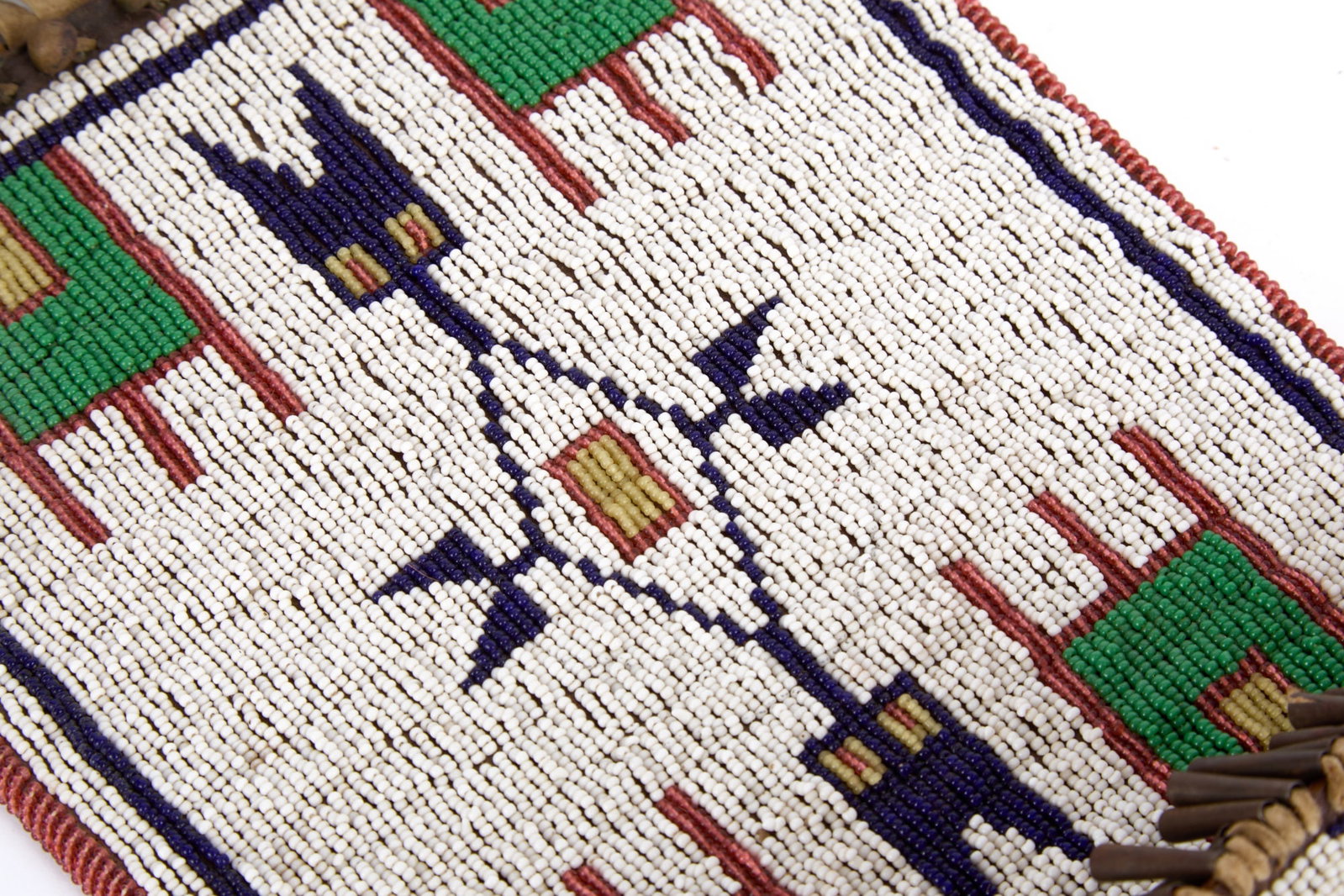 NATIVE AMERICAN BEADWORK MIRROR BAG - 7