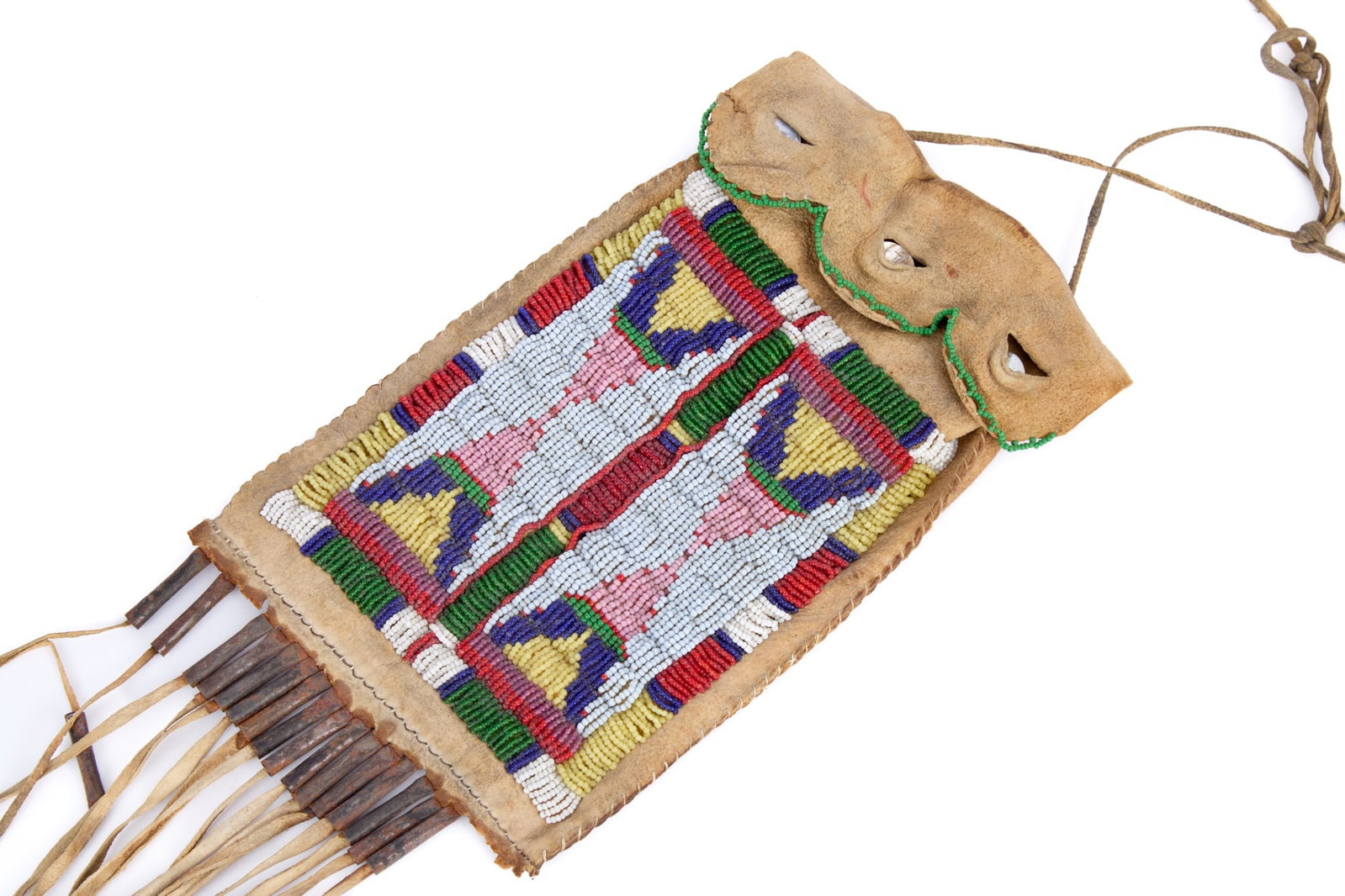 CROW TRIBE BEADWORK DOCUMENT BAG - 2