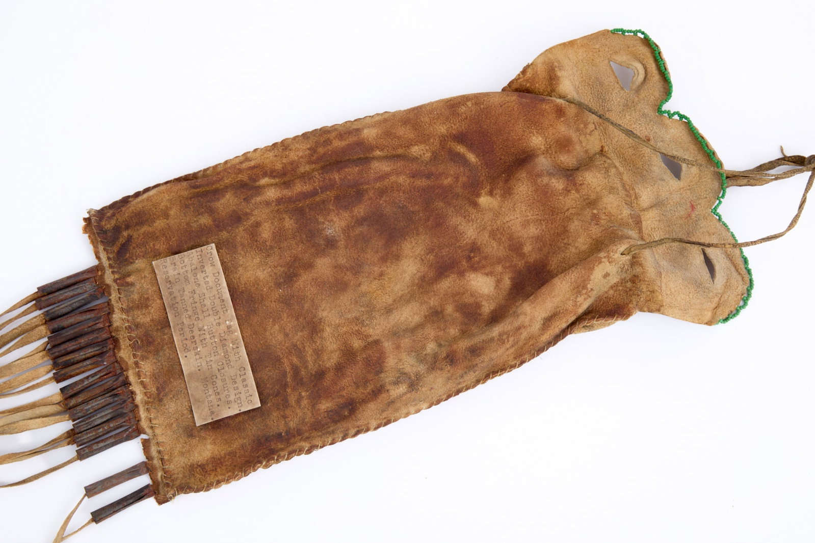 CROW TRIBE BEADWORK DOCUMENT BAG - 9