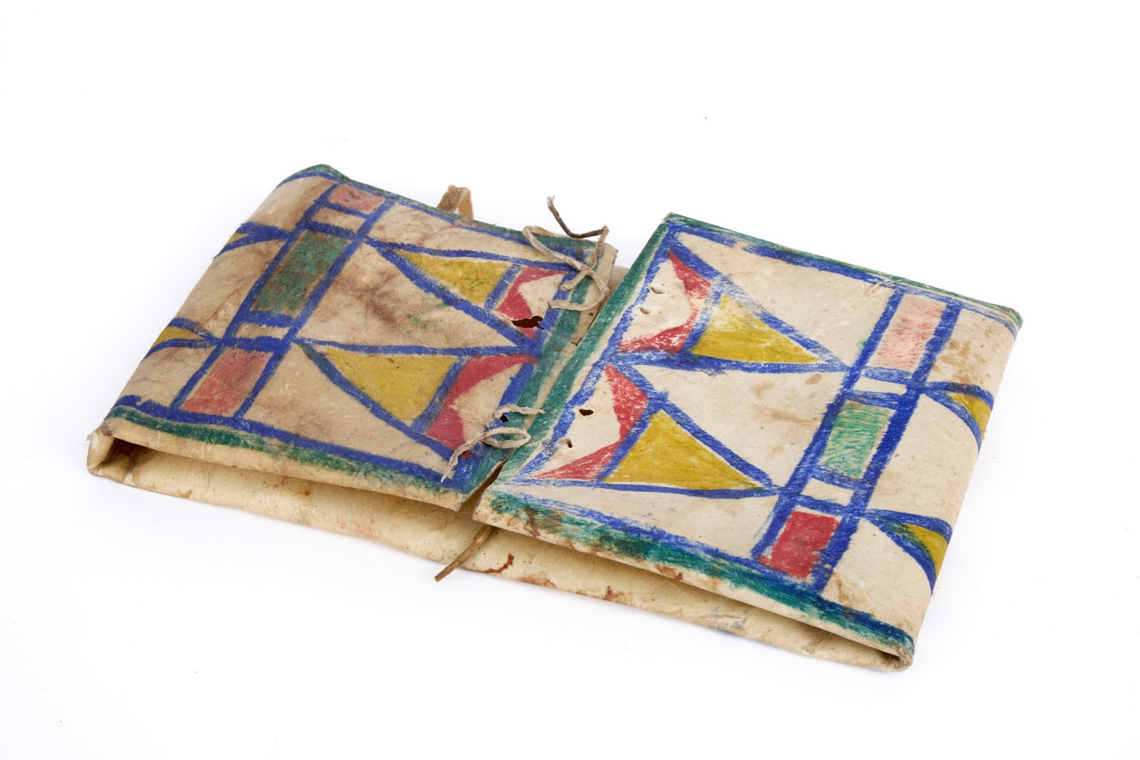 NATIVE AMERICAN PAINTED PARFLECHE BAG (1 of 8)