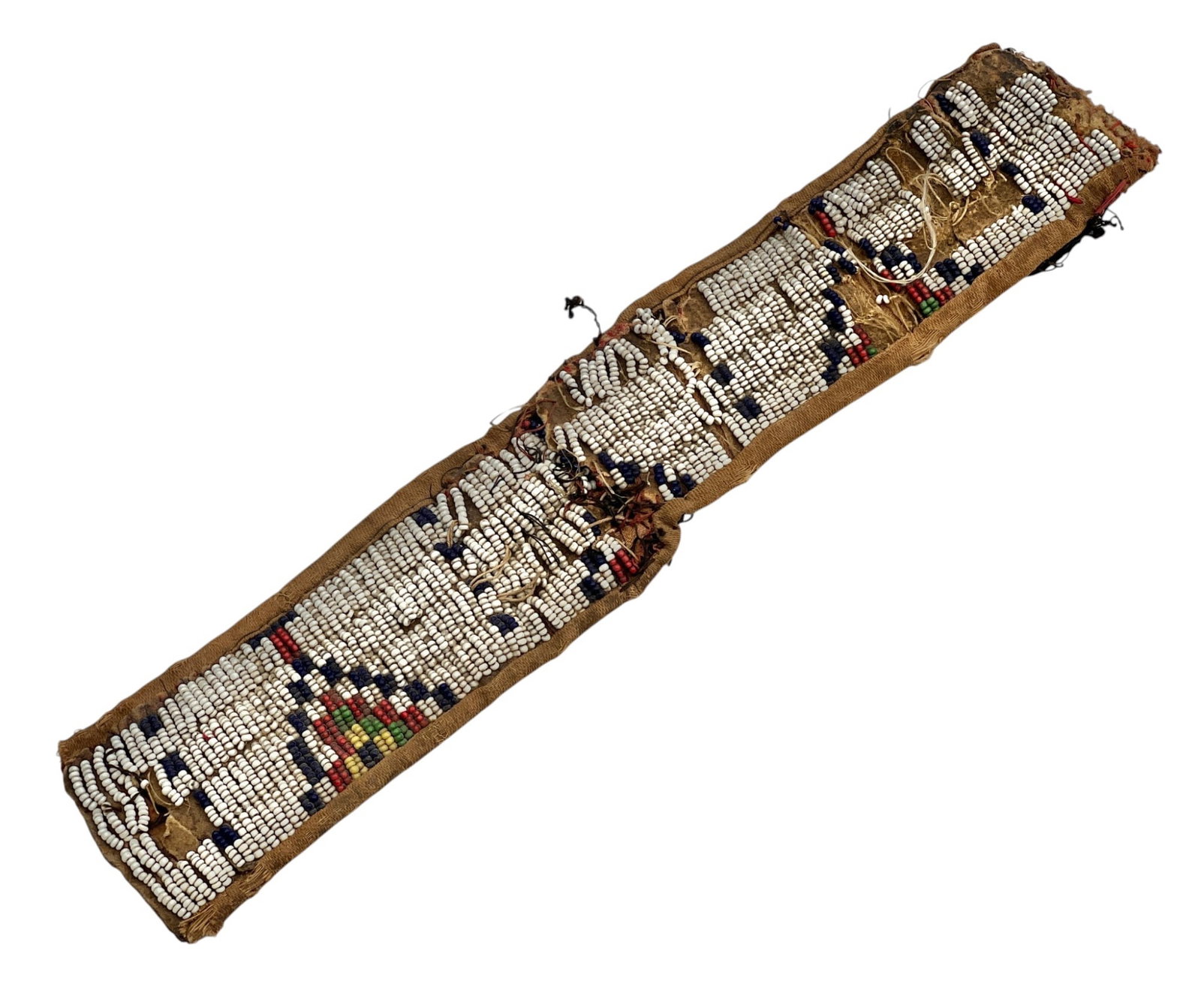 NATIVE AMERICAN BEADWORK FRAGMENT & TURTLE SHELL - 7