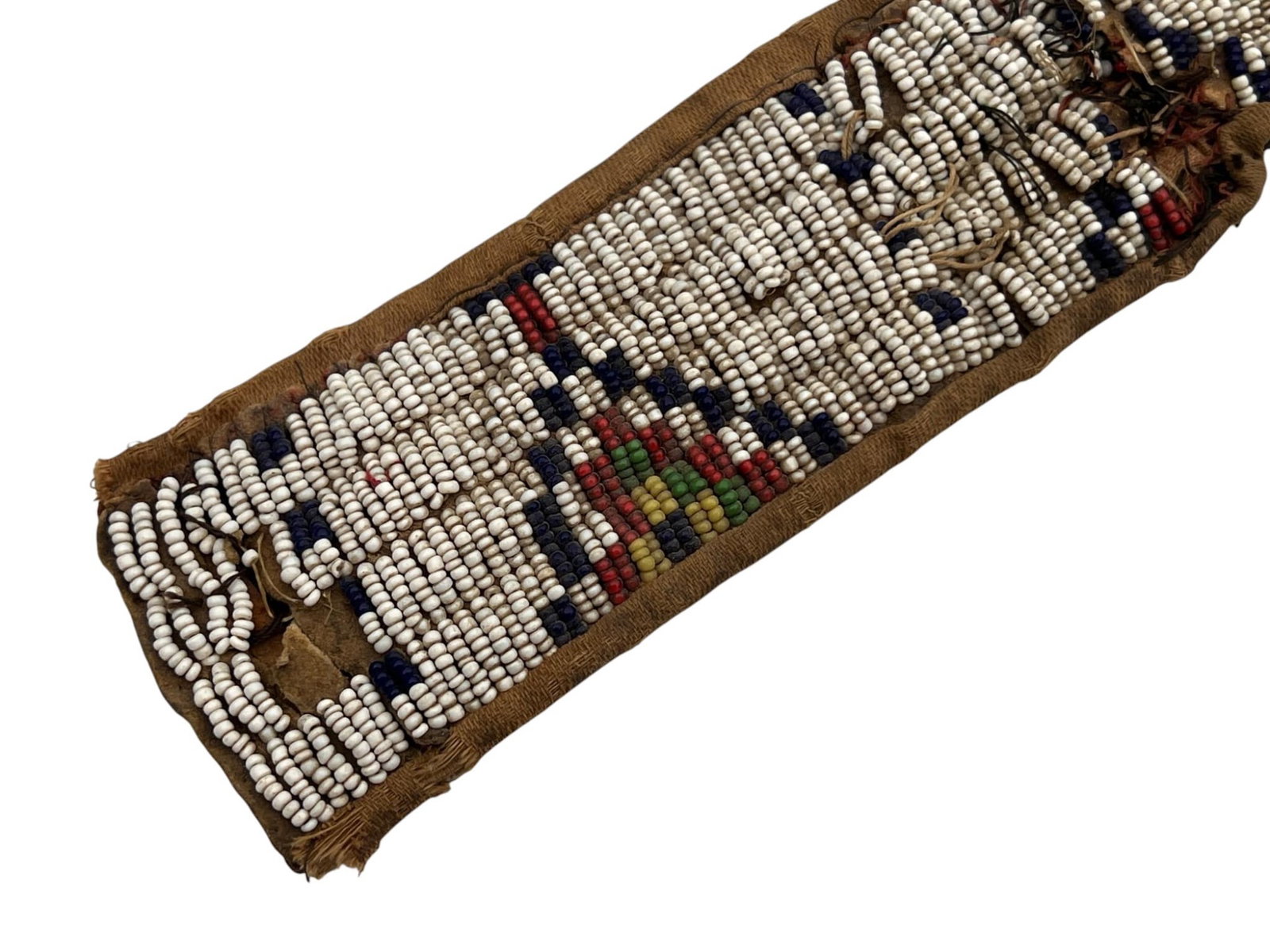 NATIVE AMERICAN BEADWORK FRAGMENT & TURTLE SHELL - 8