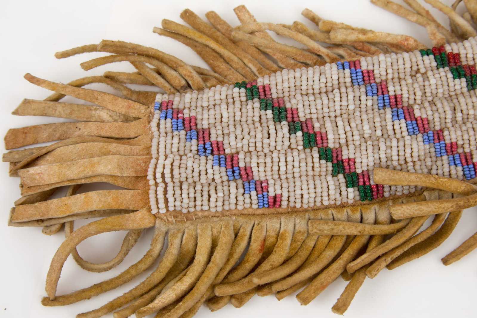 NATIVE AMERICAN KNIFE with BEADWORK SHEATH - 3