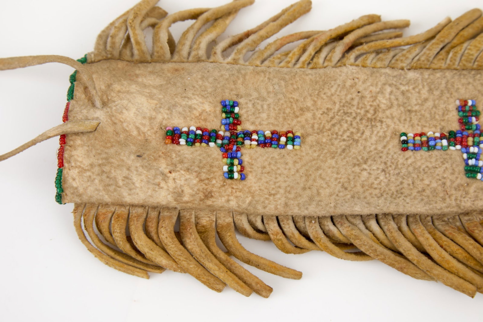 NATIVE AMERICAN KNIFE with BEADWORK SHEATH - 7