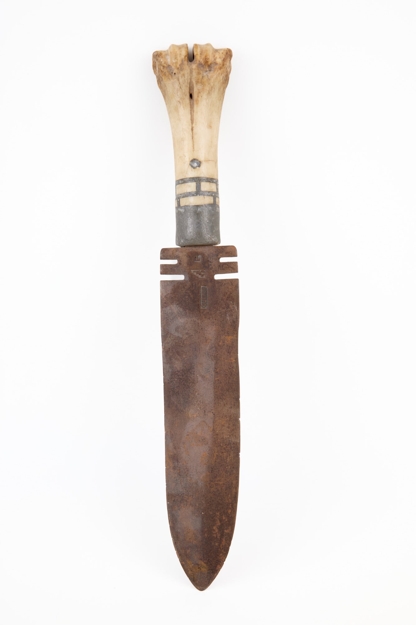 NATIVE AMERICAN BONE HANDLED DAG KNIFE - 5