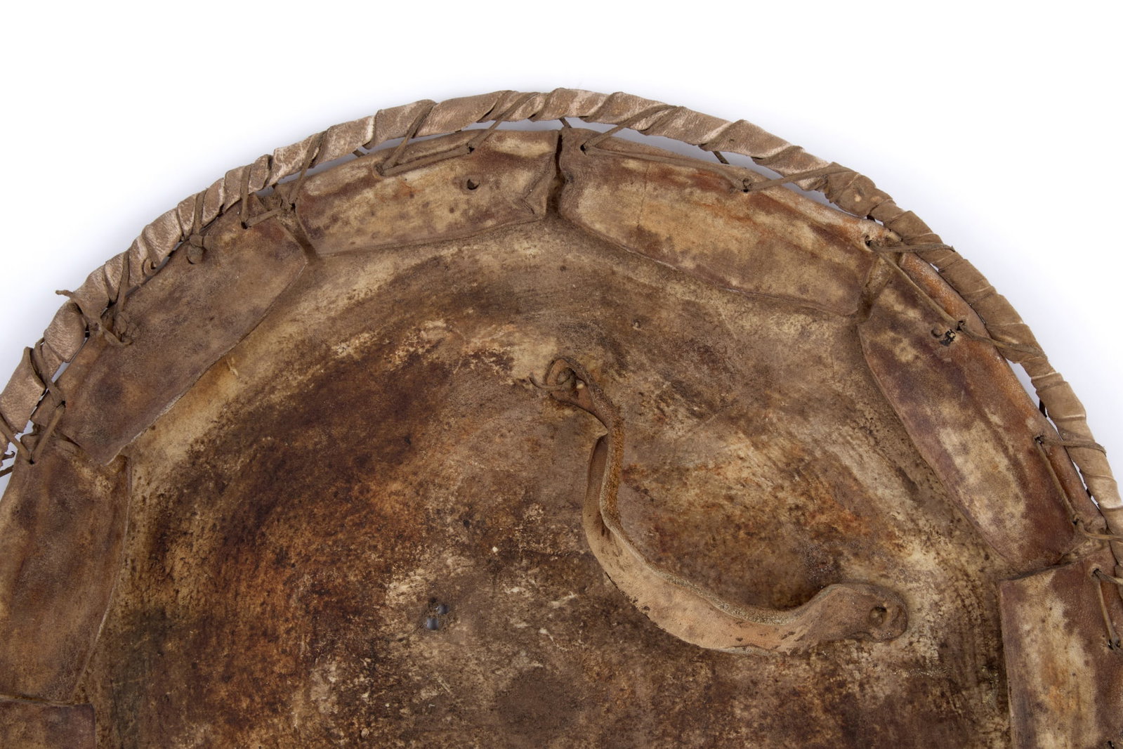 PLAINS INDIANS PAINTED RAWHIDE SHIELD - 6