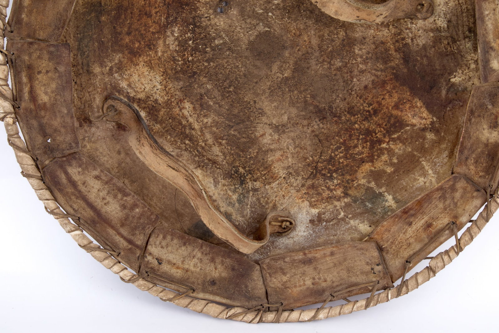 PLAINS INDIANS PAINTED RAWHIDE SHIELD - 7