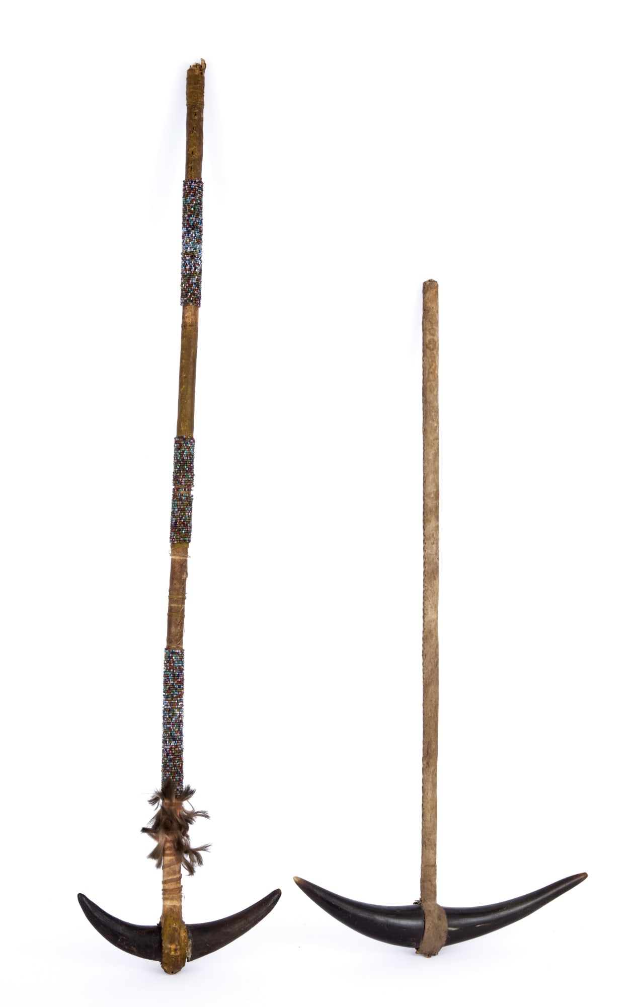 PLAINS INDIANS CATTLE HORN RATTLE with BEADWORK (1 of 11)
