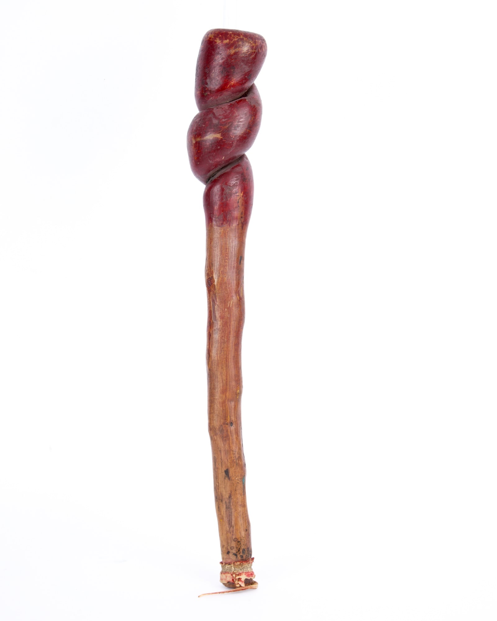 NATIVE AMERICAN TWISTED STEM WAR CLUB with PAINT (1 of 8)