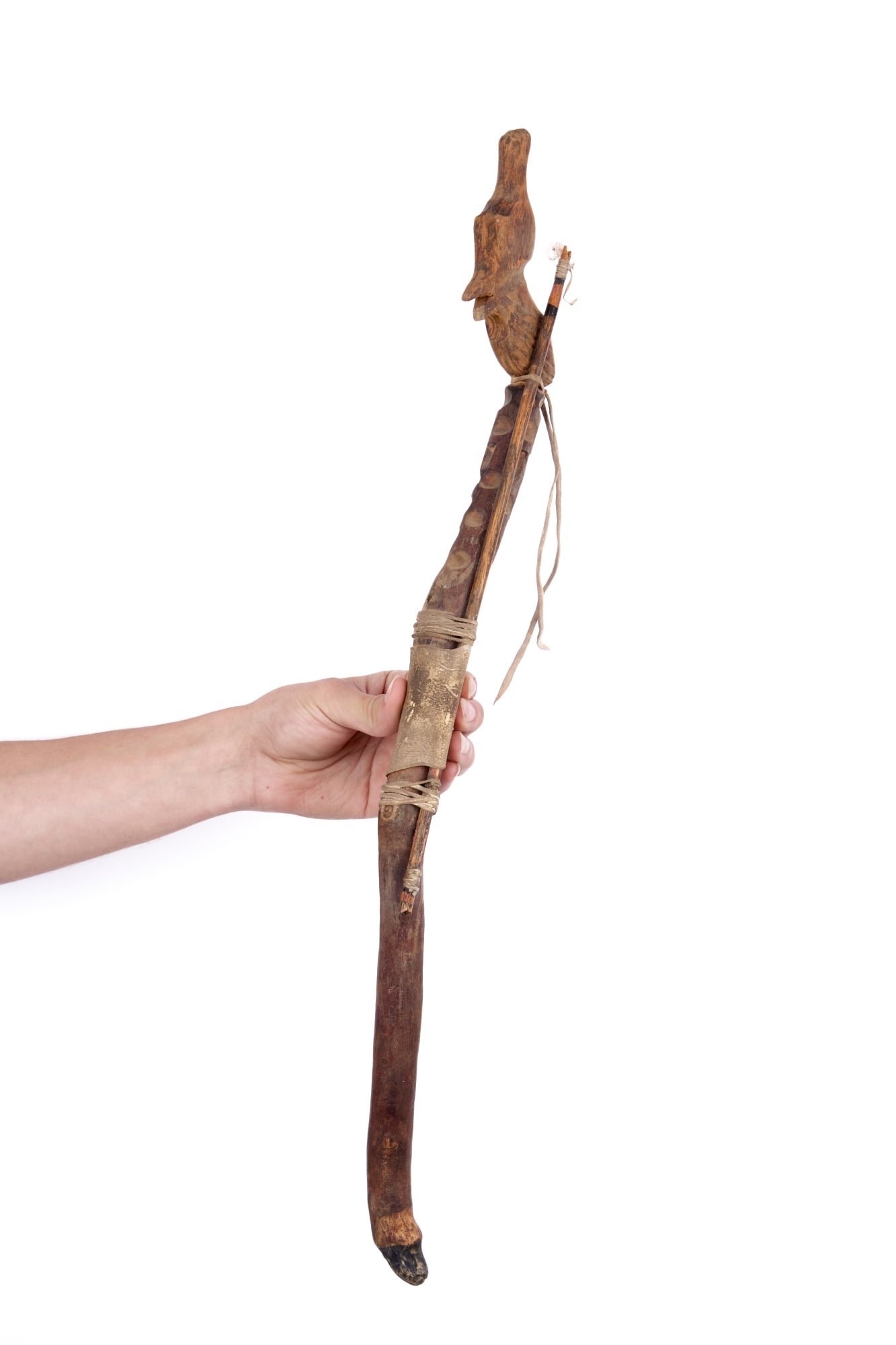 FIGURAL PLAINS INDIANS CARVED HORSE DANCE STAFF (1 of 10)