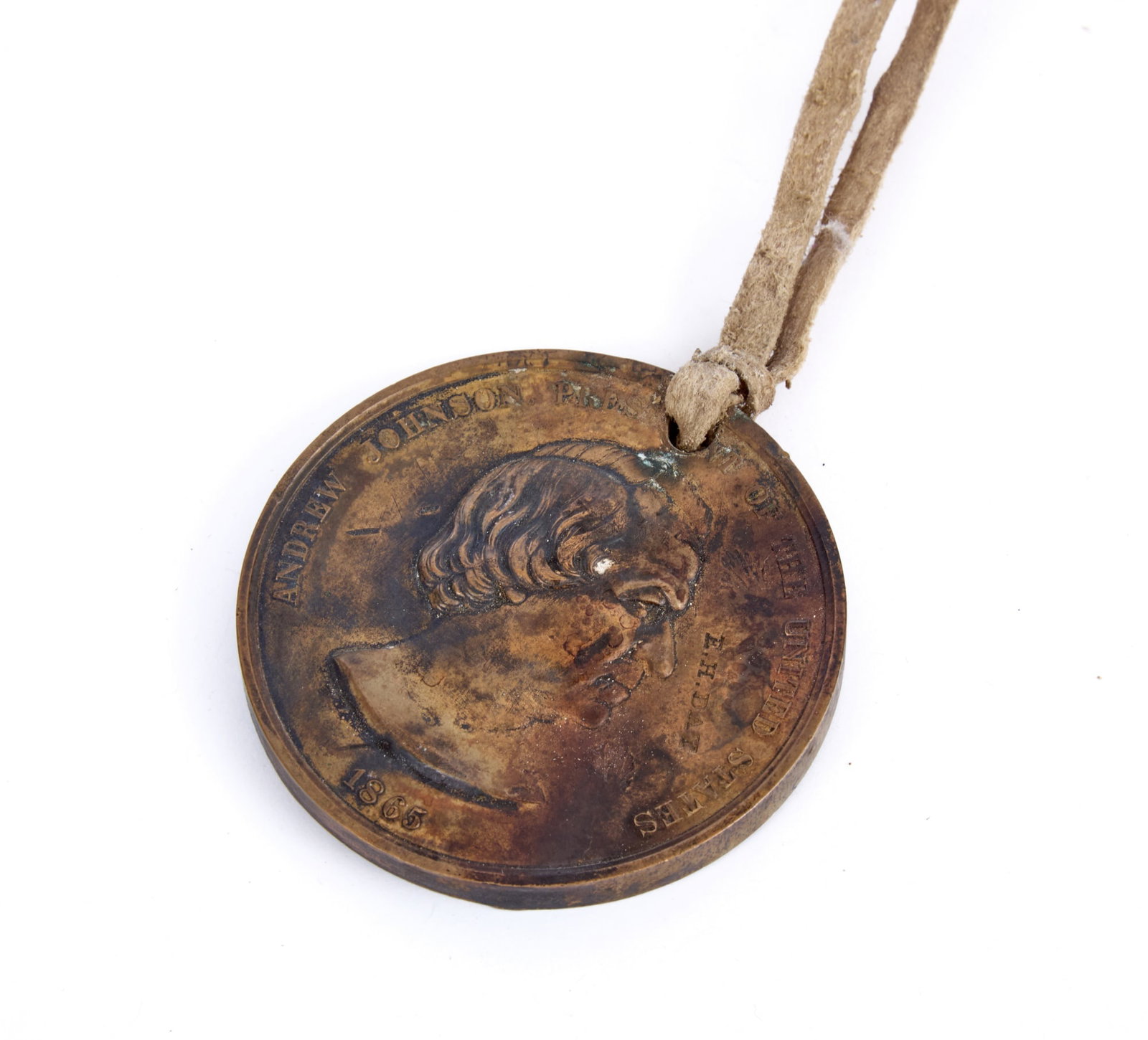 ANDREW JOHNSON NATIVE AMERICAN BRONZE PEACE MEDAL (1 of 6)
